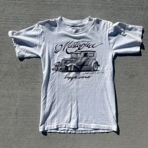 VTG 90s Single Stitch "Masterpiece" Car White Shirt Colorado Size Small USA Made